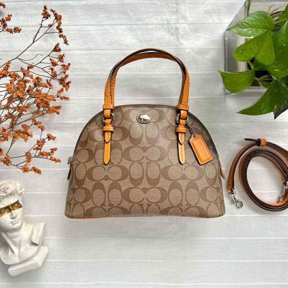 Coach Designer Signature Signature Peyton Satchel Crossbody Purse Handbag Purse